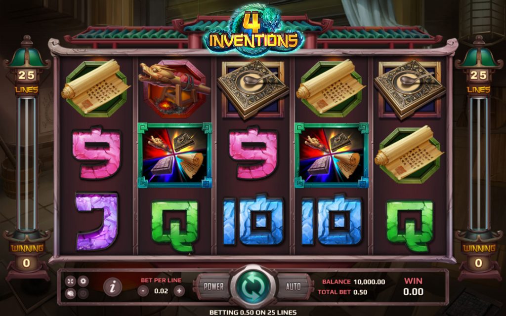 รูปแบบแจ็คพ็อตเกม The 4 Inventions เดอะ โฟร์ อินเวนชั่น