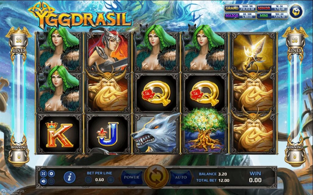 รูปแบบจ็คพ็อตเกม Yggdrasil  : อิกดราซิล