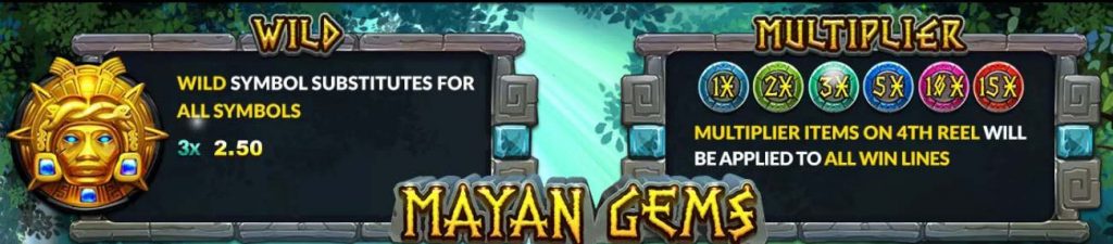 รูปแบบจ็คพ็อตเกม Mayan Gems  : มายัน เจมส์