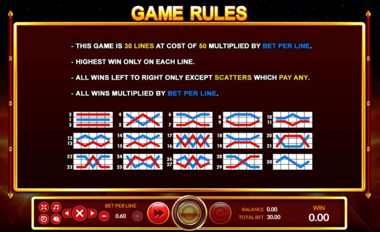 PAY LINES ในเกม ไฟเออร์ รีล