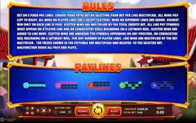 PAY LINES ในเกม ลัคกี้ รูสเตอร์