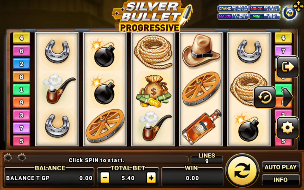 รูปแบบจ็คพ็อตเกม SilverBullet Progressive  : ซิลเวอร์ บูลลิท โปรเกรสซีฟ