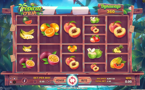 รูปแบบจ็คพ็อตเกม Tropical Crush  : ทรอปิคอล ครัช