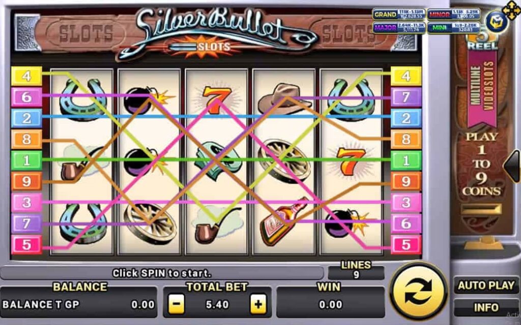 รูปแบบจ็คพ็อตเกม Silver Bullet  : ซิลเวอร์ บูลลิท