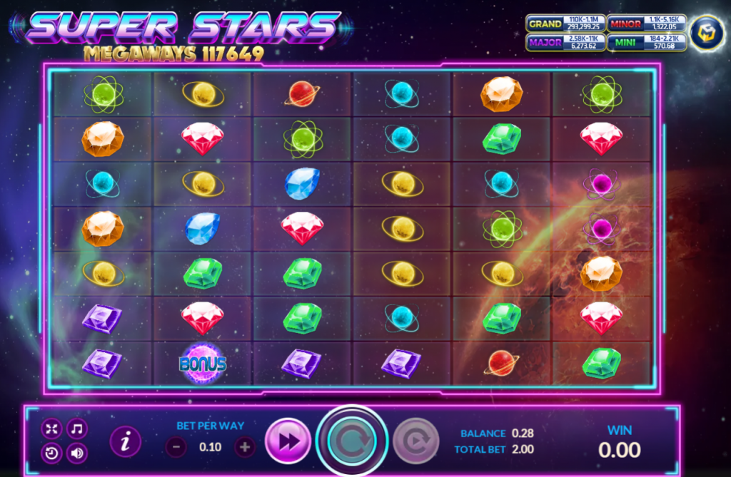 รูปแบบแจ็คพ็อตเกม Super Stars  : ซุปเปอร์ สตาร์