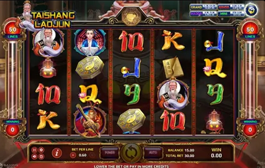 รูปแบบจ็คพ็อตเกม Third Taishang Laohun  : ไท่ซ่าง เหล่าจุน