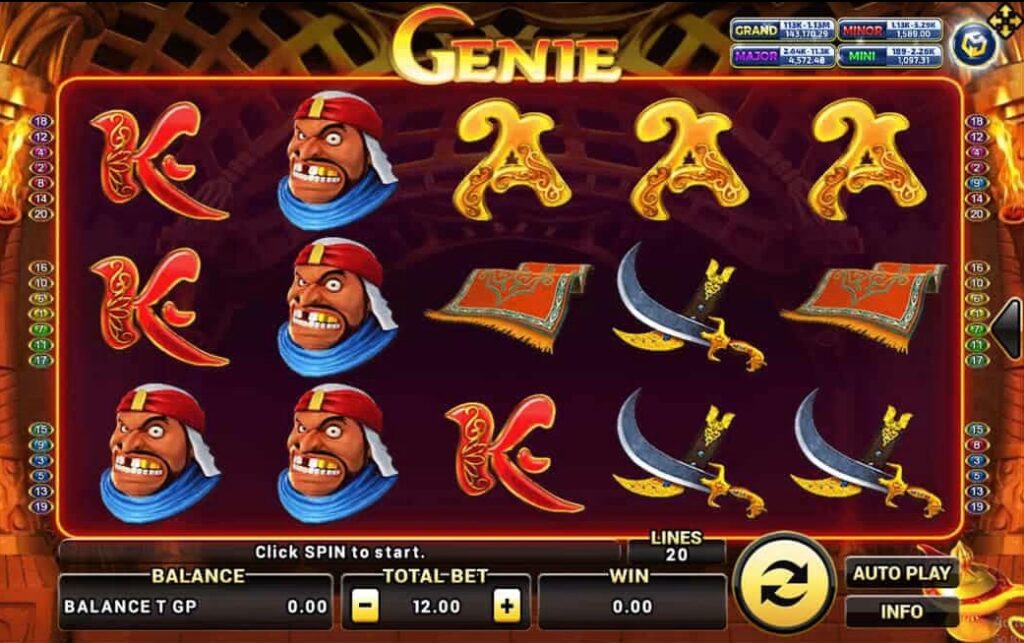 รูปแบบแจ็คพ็อตเกม Genie : จินนี่