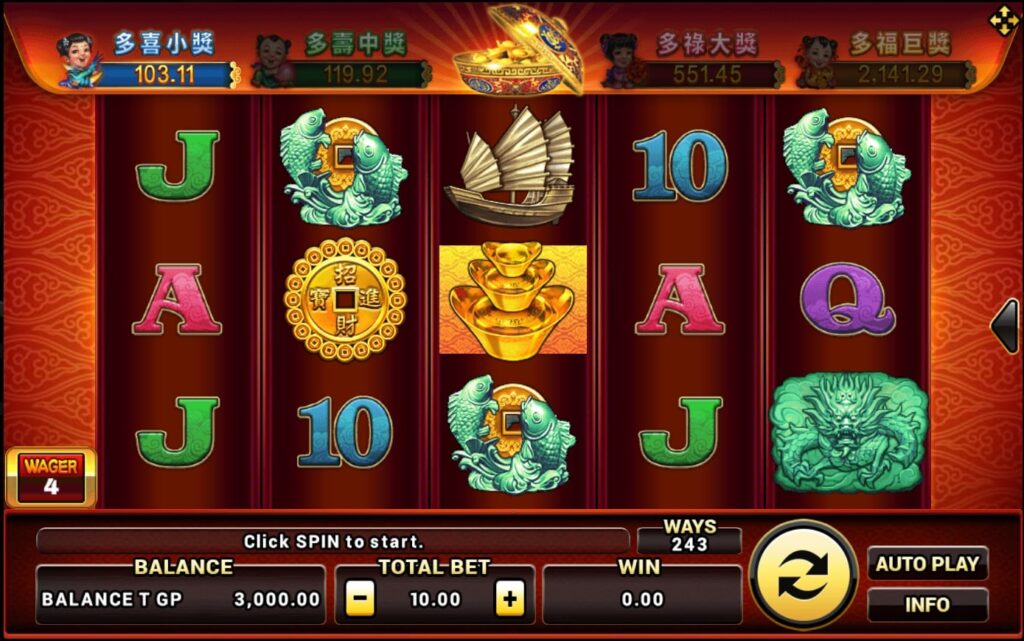 รูปแบบจ็คพ็อตเกม Golden Dragon : โกลด์เด้น ดราก้อน