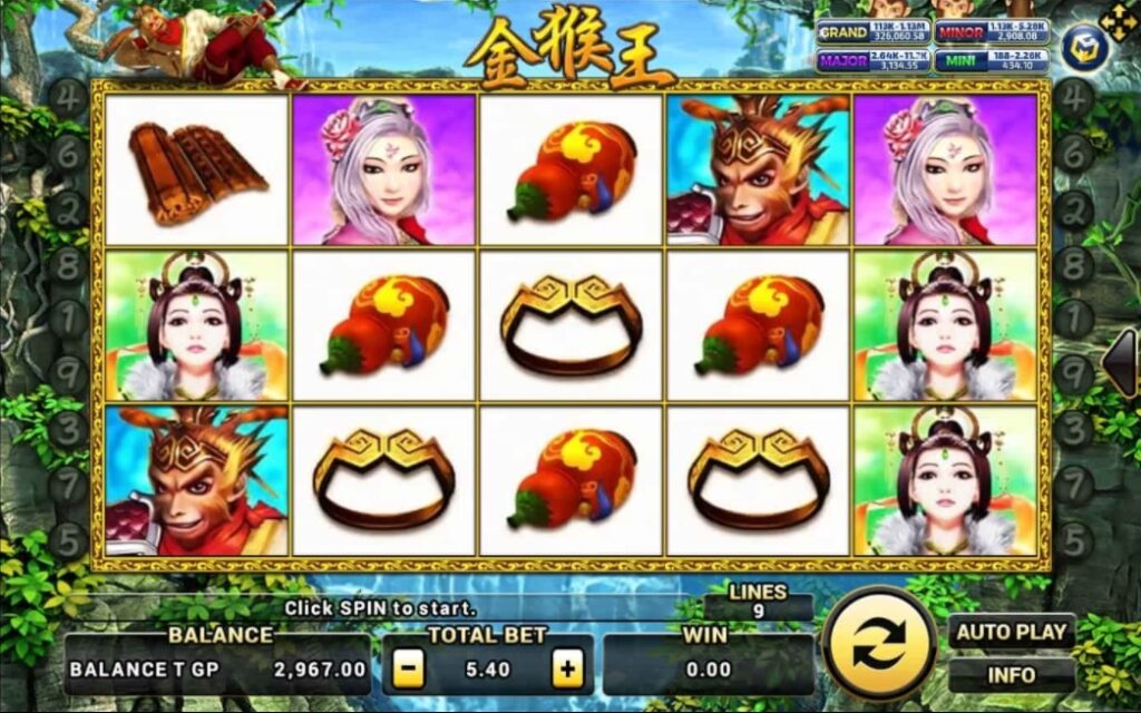 รูปแบบจ็คพ็อตเกม Golden Monkey King : โกลด์เด้น มังกี้ คิง