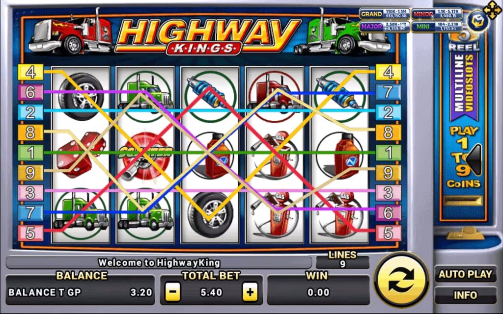 รูปแบบจ็คพ็อตเกม Highway Kings : ไฮเวย์ คิงส์