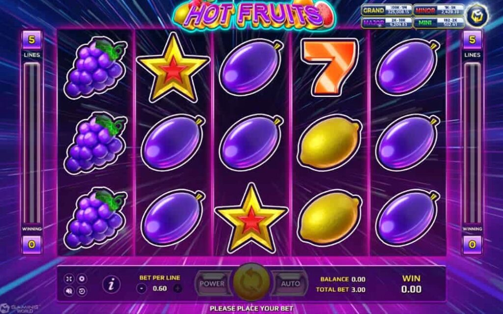 รูปแบบจ็คพ็อตเกม Hot Fruits : ฮอต ฟรุ๊ต