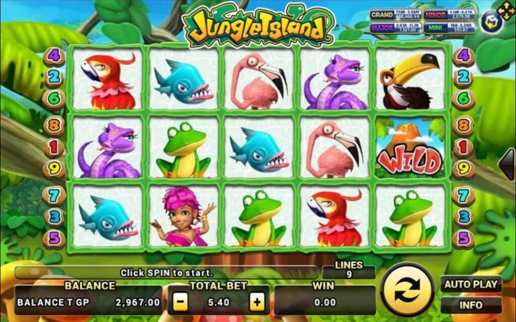 รูปแบบจ็คพ็อตเกม Jungle Island : จังเกิ้ล ไอซ์แลนด์