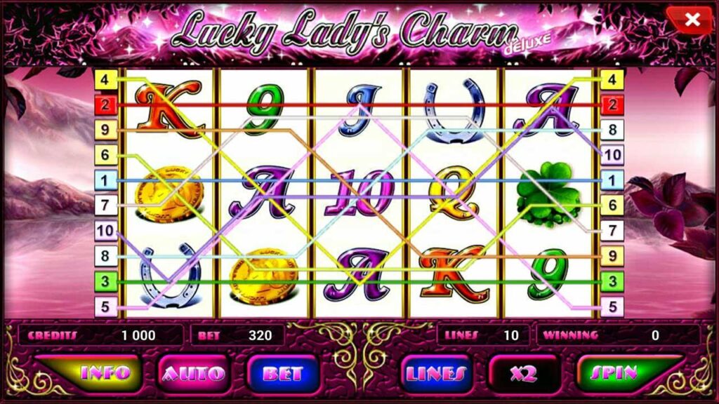 รูปแบบจ็คพ็อตเกม Lucky Lady Charm  : ลัคกี้ เลดี้ ชาร์ม