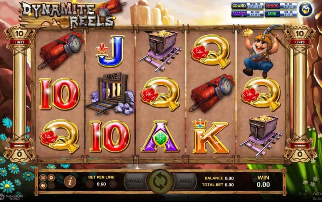 รูปแบบแจ็คพ็อตเกม Dynamite Reels  : ไดนาไมท์ รีล