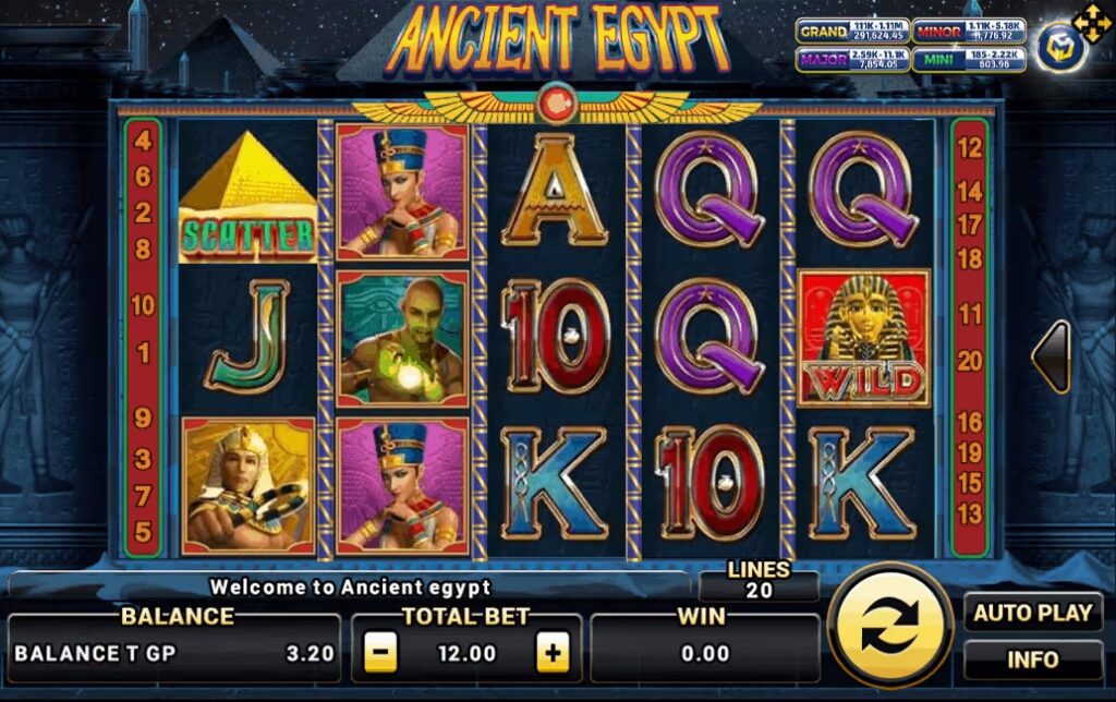 รูปแบบแจ็คพ็อตเกม Ancient Egypt : เอนเชี่ยน อียิปต์
