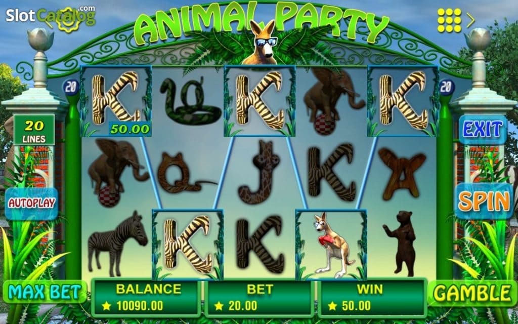 รูปแบบแจ็คพ็อตเกม Animal Party : แอนิมอล ปาร์ตี้