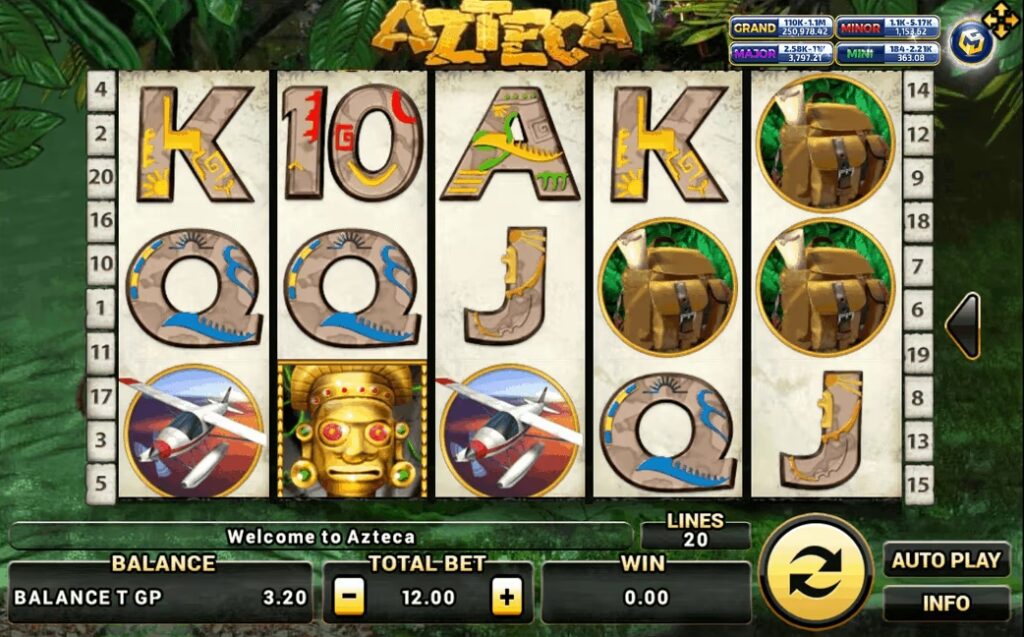 รูปแบบแจ็คพ็อตเกม Azteca : เอซเทคก้า