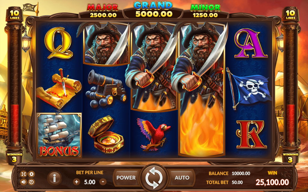 รูปแบบแจ็คพ็อตเกม Black Beard Legacy : แบล็ค เบี๊ยด เลกาซี่ 