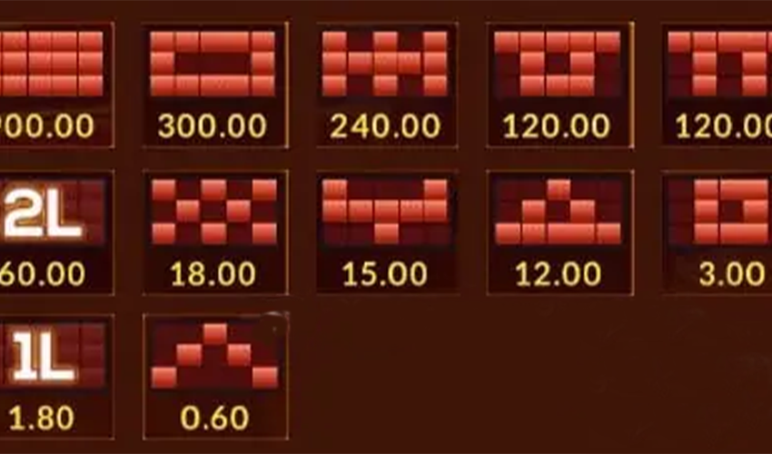 PAY LINES ในเกม เบิร์นนิ่ง เพรียล บิงโก