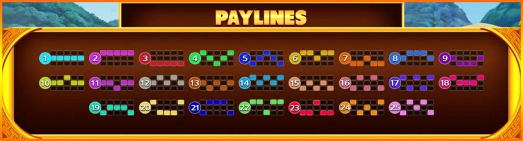 PAY LINES ในเกมเย่ เซียน